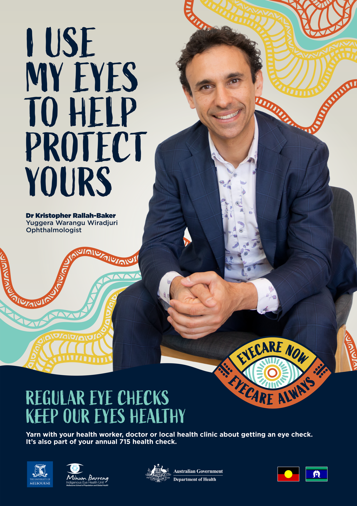 Gilimbaa Indigenous Eye Health Campaign Poster University of Melbourne